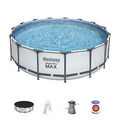 Bestway Steel Pro MAX Frame Pool Komplett-Set mit Filterpumpe, 457x122cm -...