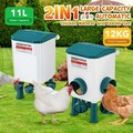 Geflügel Futterautomat und Tränke Set Futterspender Hühner Küken Gänse Enten DHL