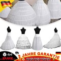 Brautkleid Unterrock Hochzeitskleid Krinoline lang Rock Unterkleid Reifrock`Weiß