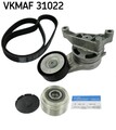 Keilrippenriemensatz SKF VKMAF 31022 für AUDI VW PASSAT CADDY TOURAN GOLF A3 3C5