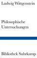 Philosophische Untersuchungen | Ludwig Wittgenstein | Buch | Bibliothek Suhrkamp