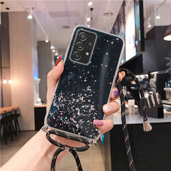 Hülle mit Band Handykette für Samsung S25 S24 FE S23 A56 Schutzhülle Kordel Case