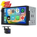 CAM+7" QLED Touchscreen Doppel DIN Autoradio wireless Android Auto Apple CarPlay