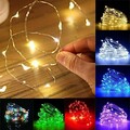 LED Draht Lichterkette mit Timer Innen & Aussen 5/10/20m 50 bis 200LEDS USB DE