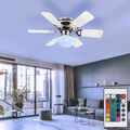 Deckenventilator Deckenlampe LED RGB dimmbar Fernbedienung Vor-Rücklauf D 76 cm