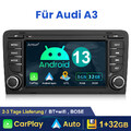 8 Core 1+32GB Carplay Android 13 Autoradio GPS Navi WIFI Für Audi A3 S3 RS3 8P 