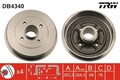 2x TRW Bremstrommel DB4340 passend für NISSAN