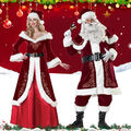 Weihnachten Santa Claus Kostüm Paar Cosplay Anzug Phantasie Erwachsenen Party DE