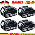 4X 18V Original Ersatzakku für Makita BL1860 8AH Li-Ion BL1850 LXT BL1830 BL1840