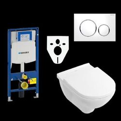 Geberit Duofix UP320 WC-Montageelement mit O.Novo Tiefspül-WC u. WC-Sitz Sigma20