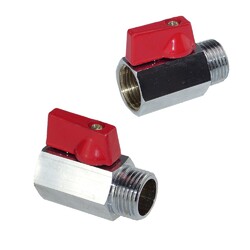 Messing Kugelhahn Mini PN 16 Absperrventil, Stahlhebel, Kugelventil, Auslaufhahn