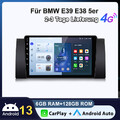 Android 13 Carplay Autoradio Für BMW E39 E38 5er 6+128G DAB+ SWC RDS BT GPS NAVI