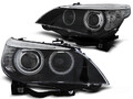 CCFL Angel Eyes Xenon Scheinwerfer Set für BMW E60/61 BJ 03-04 Klar/Schwarz