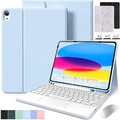 Hülle Mit QWERTZ Bluetooth Touchpad Tastatur Für iPad 10/11th Gen 10.9" Maus