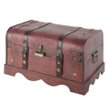 Schatztruhe Schatzkiste mit Schloss Aufbewahrungsbox Holzkiste Piratenkiste Box