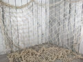 Deko Fischernetz ca.120x250 cm Beige aus Baumwolle dicke Qualität