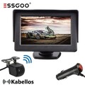ESSGOO Kabellos Nachtsicht Rückfahrkamera + 4.3" LCD Monitor Bildschirm KFZ