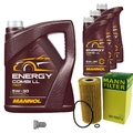 MANN-FILTER Ölfilter 8 L MANNOL Energy Combi LL 5W-30 für Hyundai IX35 2.0 CRDi