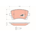 1x Bremsbelagsatz, Scheibenbremse TRW GDB1516 passend für AUDI SEAT SKODA VW