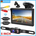 Auto Rückfahrkamera mit 5" LCD Monitor LKW Bus Funk Kabellos Rückseiten Kamera