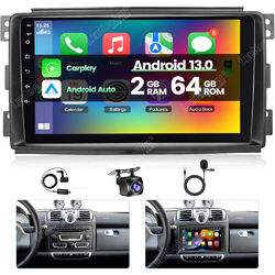 2+32G DAB+ Carplay Android 13.0 Autoradio Für Smart Fortwo 2005-2010 GPS Navi