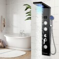Duschpaneel Edelstahl Regendusche LED Massage Duschsäule Duschset Duschsystem DE