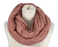 Schal Loop Schlauchschal Strickschal Damen Alt Rosa Strick Winter Warm Boom It