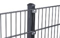 Doppelstabmattenzaun 868 Stabgitterzaun Set mit Pfosten Gartenzaun Anthrazit Neu