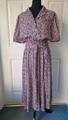 Vintage Maxikleid Kanga Collection. Ditsy Blumenmuster. Klein, UK 10. Gürtel