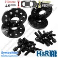 Spurplatten schwarz vorne 20mm & hinten 40mm/Achse u.a.: BMW 3er E36 1990-1998