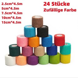 24 Rollen Verband Kohäsiv Bandage Selbstklebend Haftbandage Fixierbinde 5cm*4.5m