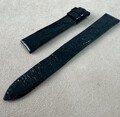 Uhrenarmband für Armbanduhr OMEGA Leder Schwarz 16mm (Schnalle 14mm) Unisex