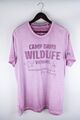 Camp David Herren T-Shirt kurzärmelig lila Baumwolle Pullover Größe XL