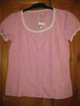  Laura Torelli Landhaus Look Bluse Gr.M/L Top neu rosa/kariert mit Spitze süß