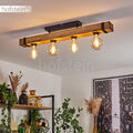 Vintage Ess Wohn Schlaf Raum Beleuchtung Holz Decken Lampen Leuchten 4-flammig
