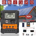 30A 12V/24V Solar Laderegler Ladegerät Controller Solarpanel Batterie Dual USB