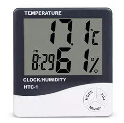 HTC1 Mini Wetterstation Thermometer-Hygrometer Zeit Temperatur Luftfeuchtigkeit
