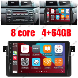 4+64GB Für BMW 3er E46 1999-2005 Android 13 9" Autoradio Carplay GPS Navi DSP