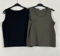 Damen Top/Trägerhemd BONITA Khaki + Schwarz Größe XL im Doppelpack