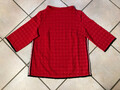 DAMEN-STRUKTUR 3/4 ARM-STRETCH-SHIRT Gr.44 TRAUM IN ROT FRANSEN+GALON-STREIFEN