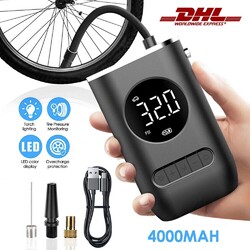 Mini Tragbare Elektronische Luftpumpe 150PSI Akku Fahrradpumpe Luftkompressor DE