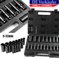 20Tlg Schlagschrauber Nüsse Set Schlagnuss Steckschlüssel Einsatz 8-32mm 1/2" DE