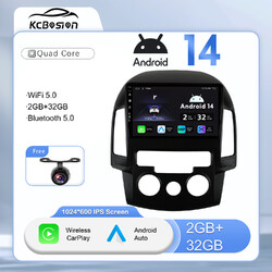 9" 2G+32G Android 14 CarPlay GPS Navi DAB+ Autoradio Für Hyundai i30 2006-2011