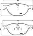 2x BREMBO Bremsbelagsatz, Scheibenbremse P 06 076 für ALPINA BMW