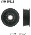 Umlenk-/Führungsrolle, Keilrippenriemen SKF VKM 35212 für OPEL RENAULT SAAB