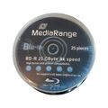 25 MediaRange BD-R 25Gb 4x Blu-ray Rohlinge Spindel