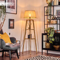 Boho Style Steh Leuchte Lampe Wohn Schlaf Zimmer Raum Beleuchtung Schalter Holz