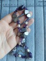 Wunderschöne Halskette aus echtem Amethyst, Perle und Perlmutt💜🤍 47-54 cm.