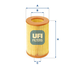 UFI Luftfilter Filtereinsatz passend für Smart Fortwo Cabrio 0.7 27.386.00