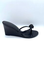 Magda Butrym Schuhe EU 38,5 UK 5,5 schwarz Leder Keilabsatz Zehenstegsandale